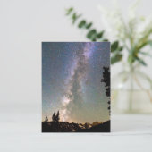 Rocky Mountain Milky Way en Falling Star Briefkaart (Staand voorkant)