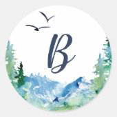 Rocky Mountain Monogram Wedding Envelope zegels (Voorkant)