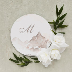 Rocky Mountain Monogram Wedding Envelope zegels