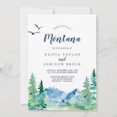 Rocky Mountain Montana Destination Wedding Kaart (Voorkant)