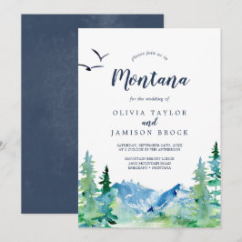 Rocky Mountain Montana Destination Wedding Kaart