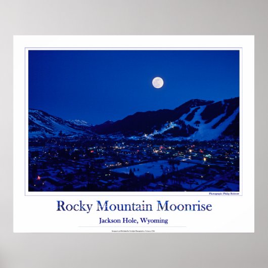 Rocky Mountain Moonrise Poster (Voorkant)