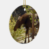 Rocky Mountain Moose Natuur fotografie Keramisch Ornament (Rechts)