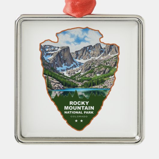 Rocky Mountain National Park Colorado Arrowhead Metalen Ornament (Voorkant)