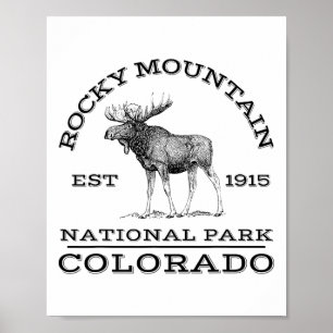 Rocky Mountain National Park Colorado Eland Wandel Poster