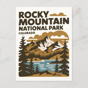 Rocky Mountain National Park, Colorado  kunst Briefkaart
