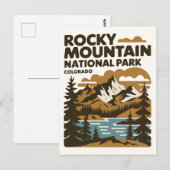 Rocky Mountain National Park, Colorado  kunst Briefkaart (Voorkant / Achterkant)
