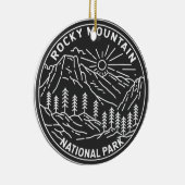 Rocky Mountain National Park Colorado Monoline  Keramisch Ornament (Rechts)