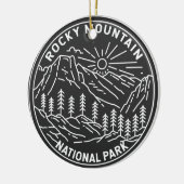 Rocky Mountain National Park Colorado Monoline  Keramisch Ornament (Links)