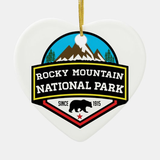 ROCKY MOUNTAIN NATIONAL PARK COLORADO MOUNTAINS KERAMISCH ORNAMENT (Voorkant)