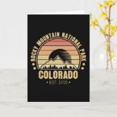 Rocky Mountain National Park Colorado Retro Kaart (Gele Bloem)