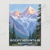 Rocky Mountain National Park Colorado Travel Art Briefkaart (Voorkant)