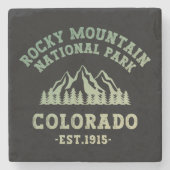 Rocky Mountain National Park Colorado USA Gradient Stenen Onderzetter (Voorkant)