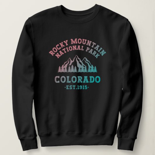 Rocky Mountain National Park Colorado USA Gradient Trui (Design voorkant)