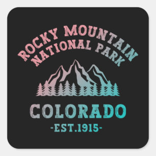 Rocky Mountain National Park Colorado USA Gradient Vierkante Sticker