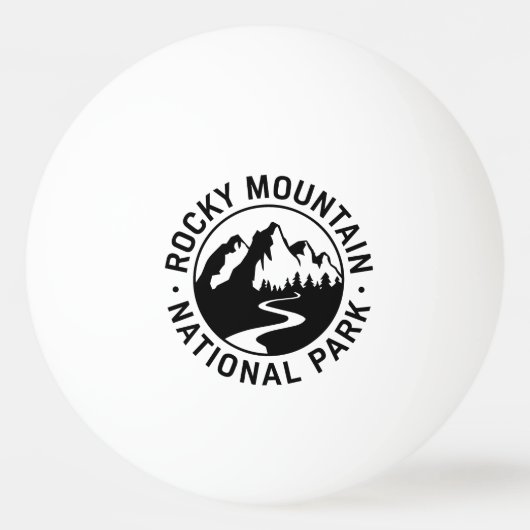 Rocky Mountain National Park Embleem Pingpongbal (Voorkant)