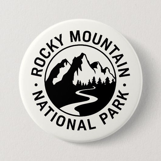 Rocky Mountain National Park Embleem Ronde Button 7,6 Cm (Voorkant)