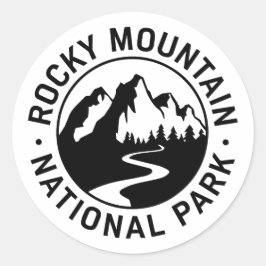 Rocky Mountain National Park Embleem Ronde Sticker