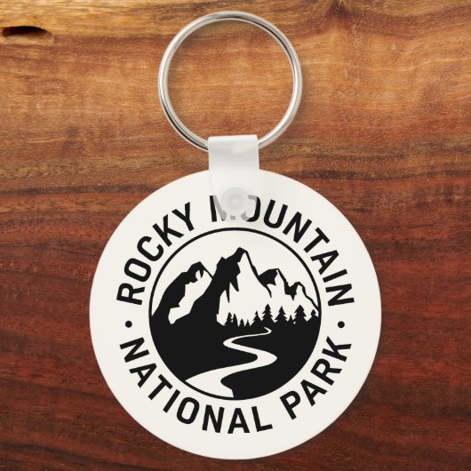Rocky Mountain National Park Embleem Sleutelhanger (Achterkant)