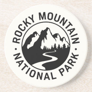 Rocky Mountain National Park Embleem Zandsteen Onderzetter