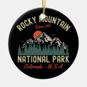 Rocky Mountain National Park Est 1915 Keramisch Ornament (Voorkant)