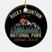 Rocky Mountain National Park Est 1915 Keramisch Ornament (Achterkant)