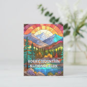 Rocky Mountain National Park Faux Glas in lood Briefkaart (Staand voorkant)