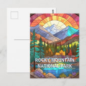 Rocky Mountain National Park Faux Glas in lood Briefkaart (Voorkant / Achterkant)