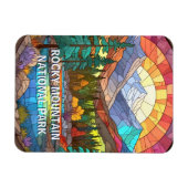 Rocky Mountain National Park Faux Glas in lood Magneet (Horizontaal)