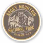 Rocky Mountain National Park Forest Landscape Sticker (Voorkant)