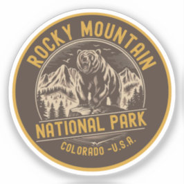 Rocky Mountain National Park Forest Landscape Sticker