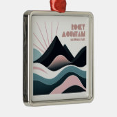 Rocky Mountain National Park Gekleurde heuvels Metalen Ornament (Rechts)