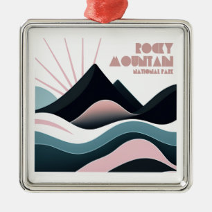 Rocky Mountain National Park Gekleurde heuvels Metalen Ornament