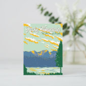 Rocky Mountain National Park Illustratie Reizen Briefkaart (Staand voorkant)