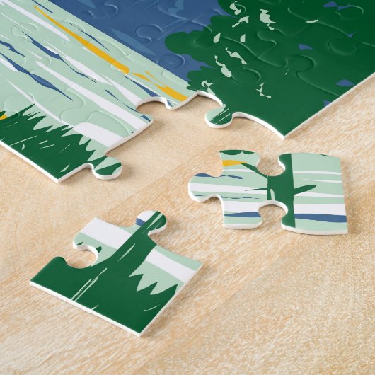 Rocky Mountain National Park Illustratie Reizen Legpuzzel (Zijkant)