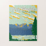 Rocky Mountain National Park Illustratie Reizen Legpuzzel<br><div class="desc">Rocky Mountain-vectorkunstontwerp. Het park staat bekend om de Trail Ridge Road en de Old Herfst River Road,  die over aspen en rivieren rijden.</div>