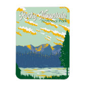 Rocky Mountain National Park Illustratie Reizen Magneet (Verticaal)