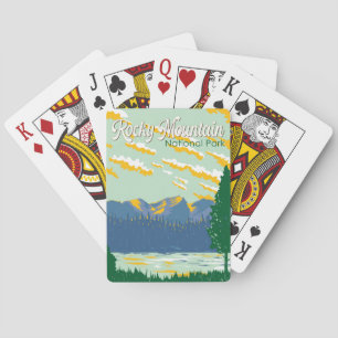 Rocky Mountain National Park Illustratie Reizen Pokerkaarten