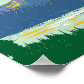 Rocky Mountain National Park Illustratie Reizen Poster (Hoek)