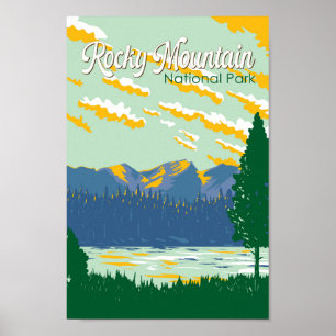 Rocky Mountain National Park Illustratie Reizen Poster