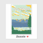 Rocky Mountain National Park Illustratie Reizen Sticker (Vel)