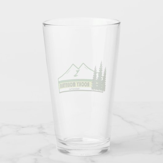 Rocky Mountain National Park met groene strepen Glas (Achterkant)