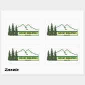 Rocky Mountain National Park met groene strepen Rechthoekige Sticker (Vel)