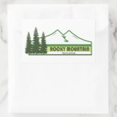 Rocky Mountain National Park met groene strepen Rechthoekige Sticker (Tas)