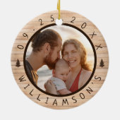 Rocky Mountain National Park Minimalistisch hout Keramisch Ornament (Achterkant)