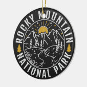 Rocky Mountain National Park Minimalistische souve Keramisch Ornament (Links)