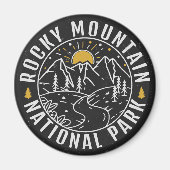 Rocky Mountain National Park Minimalistische souve Magneet (Voorkant)