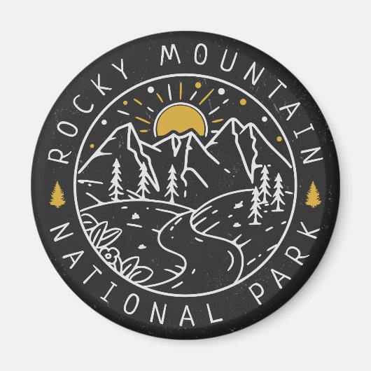 Rocky Mountain National Park Minimalistische souve Magneet (Voorkant)