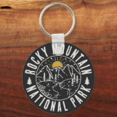 Rocky Mountain National Park Minimalistische souve Sleutelhanger (Voorkant)