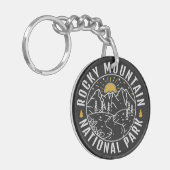 Rocky Mountain National Park Minimalistische souve Sleutelhanger (Voorkant Links)